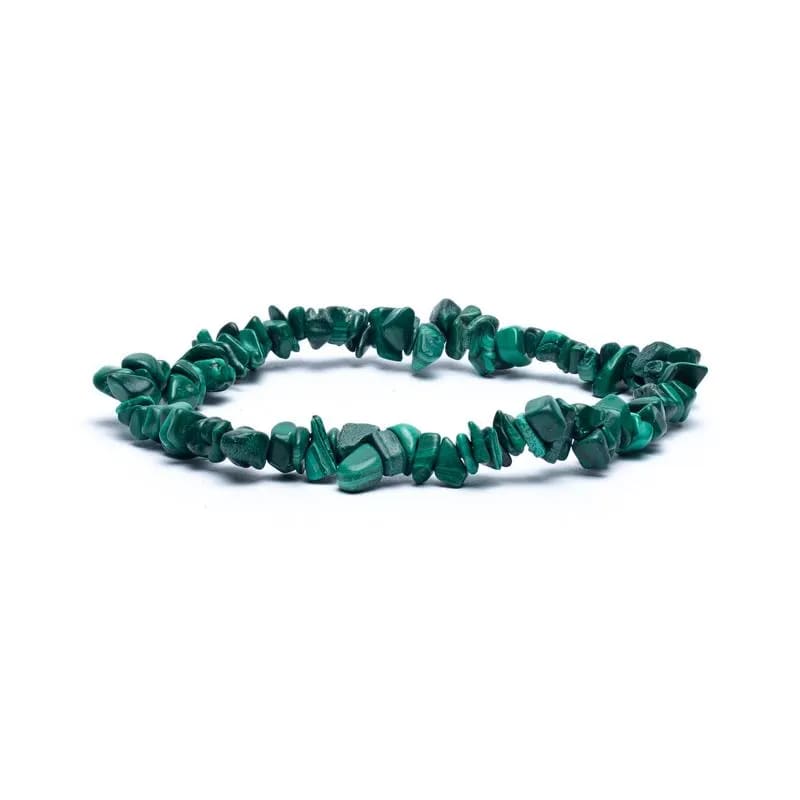 Βραχιόλι από Μαλαχίτη (Malachite) - ελαστικό. Χάντρες ± 4 mm. - mykarma.gr