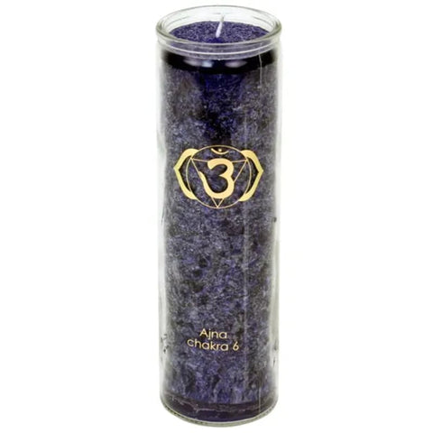 Αρωματικό Κερί με αιθέρια έλαια Lavender,Pine,Camomile  - 6ο Τσάκρα (Ajña) - ΔΙΑΙΣΘΗΣΗ & ΣΟΦΙΑ - Χρόνος καύσης 100 ώρες. Διαστάσεις: 21 × 6,5 cm. - mykarma.gr