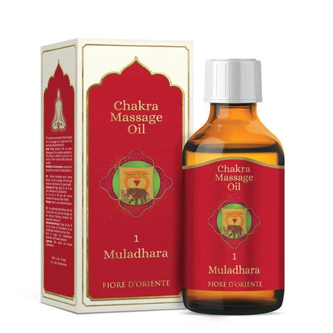 Chakra 1 Muladhara Massage Oil - Λάδι Μασάζ για την εξισορρόπηση του 1ο Τσάκρα - με αιθέριο έλαιο  100 ml - mykarma.gr