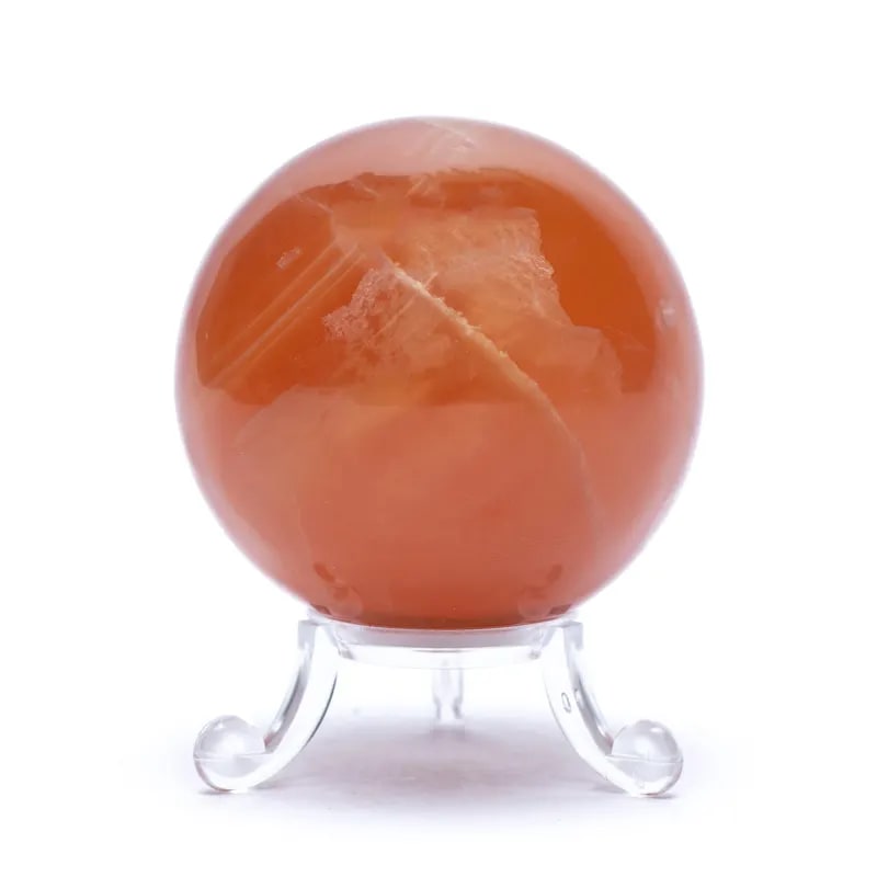 Σφαίρα Χρυσός η Μελί Ασβεστίτης (Honey Calcite) +Σταντ ΔΩΡΟ.Διαστάσεις 6 εκ - mykarma.gr