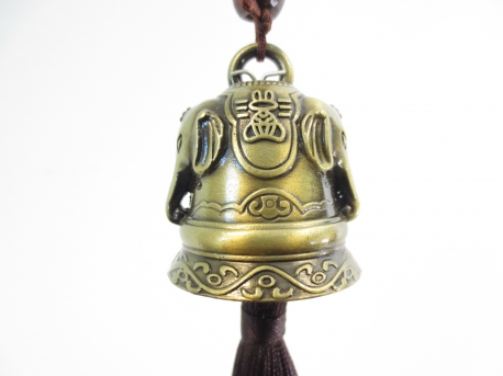 Feng Shui- Κρεμαστά Τοίχου Τυχερό Κουδούνι/Καμπανάκι - Lucky Bell Elephant απο μέταλλο. Συνολικό μήκος: 28 cm. Μέγεθος καμπάνας: 6 x 5 cm - mykarma.gr