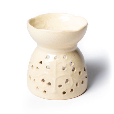 Oil Burner - Κεραμικός καυστήρας Δέντρο της Ζωής-φυσικό χρώμα . Διαστάσεις: Ύψος 11cm Πλάτος 9,5cm Βάθος 8cm - mykarma.gr