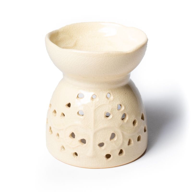 Oil Burner - Κεραμικός καυστήρας Δέντρο της Ζωής-φυσικό χρώμα . Διαστάσεις: Ύψος 11cm Πλάτος 9,5cm Βάθος 8cm - mykarma.gr
