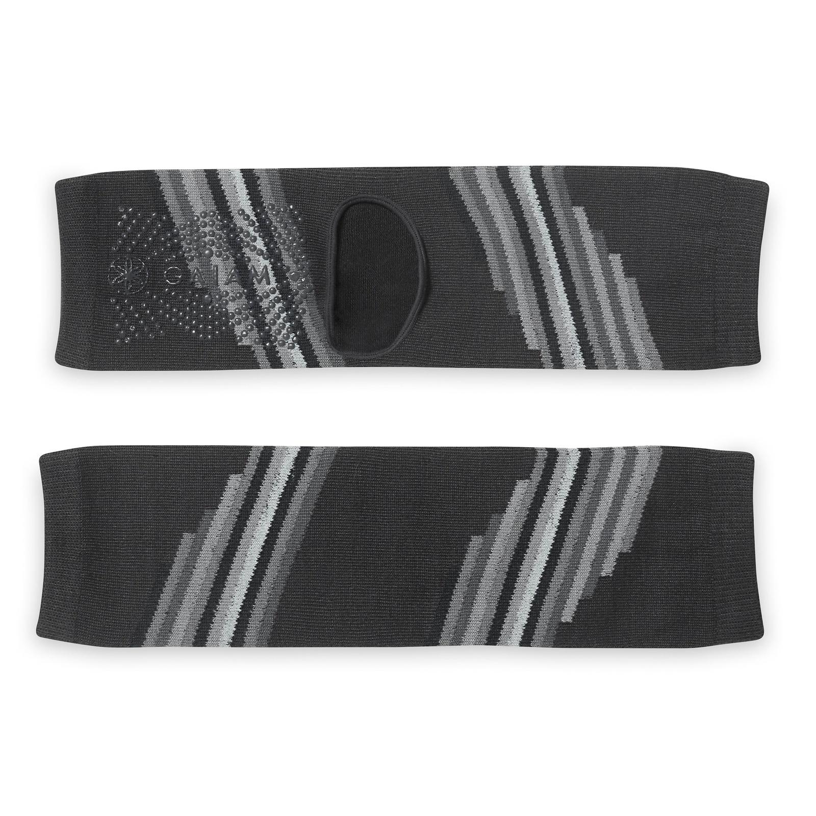 Gaiam Grippy Anklets Smoky Grey Socks | Αντιολισθητικές κάλτσες με ανοιχτά δάκτυλα & φτέρνα - one size - mykarma.gr