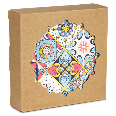 Σετ από 6 τετράγωνα σουβέρ Oriental  10 x 10 cm. - mykarma.gr