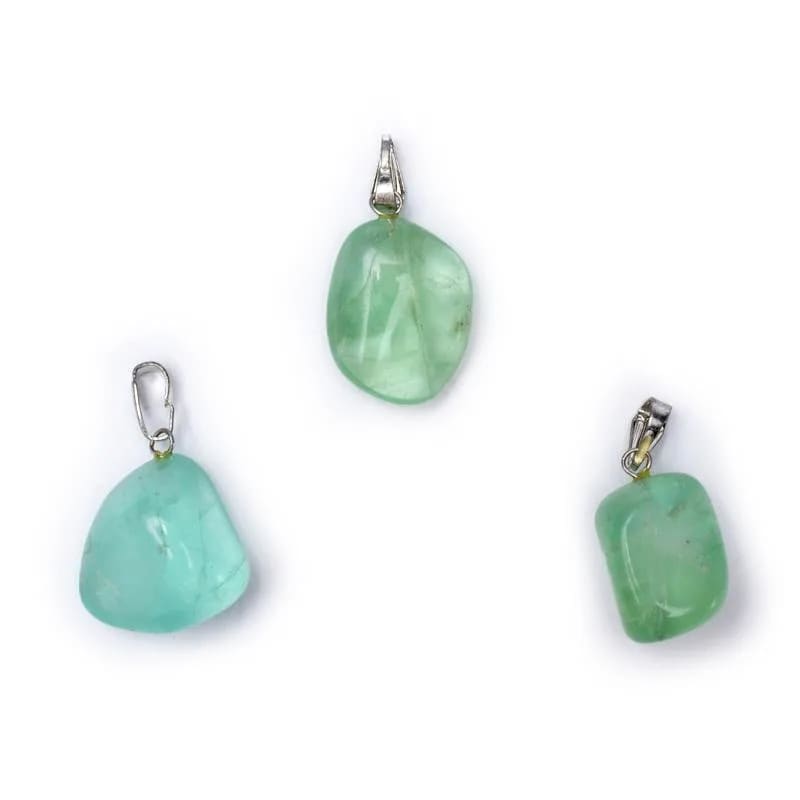 Κρεμαστό Μενταγιόν Πράσινος Φθορίτης(Green Fluorite).Διαστάσεις: 1,5 εκ.(Η συσκευασία περιέχει 1 τεμάχιο) - mykarma.gr