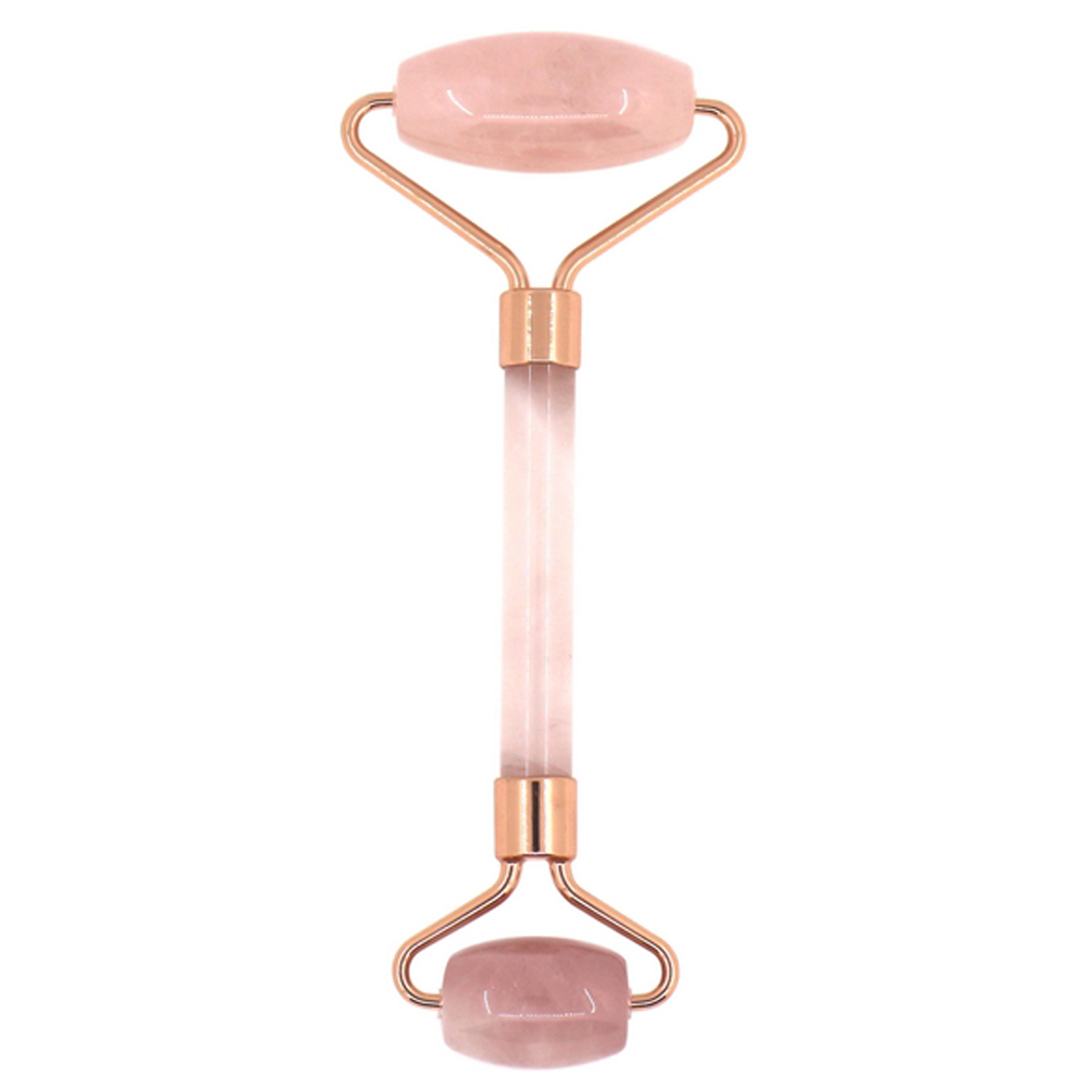 Rose Quartz Massage Roller - Ροζ Χαλαζίας κύλινδροι για μασάζ προσώπου. Διαστάσεις: 14 εκ.Βάρος: 70 γρ - mykarma.gr