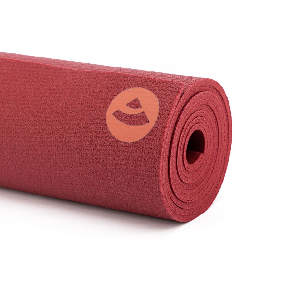 Bodhi στρώμα γιόγκα Premium Rishikesh PVC με δύο ελαστικούς ιμάντες- burgundy  183 x 60 cm, 4.5 mm - mykarma.gr