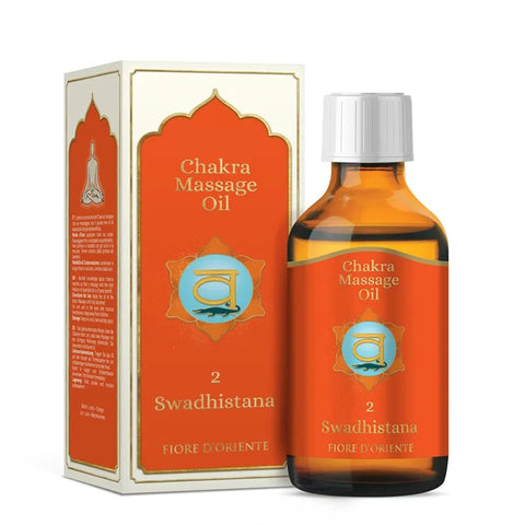 Chakra 2 Swadhistana Massage Oil - Λάδι Μασάζ για την εξισορρόπηση του 2 Τσάκρα - με αιθέριο έλαιο  100 ml - mykarma.gr