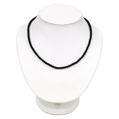 Κολιέ-Μαύρη Τουρμαλίνη (Black Tourmaline).Διαστάσεις: 45 εκ. Διάμετρος πέτρας: ± 4 mm - mykarma.gr