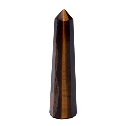 Φυσικό ορυκτό πέτρωμα-Οβελίσκος (Obelisk) Μάτι Τίγρης (Tiger Eye).Διαστάσεις: 8,5 x 2 cm - mykarma.gr