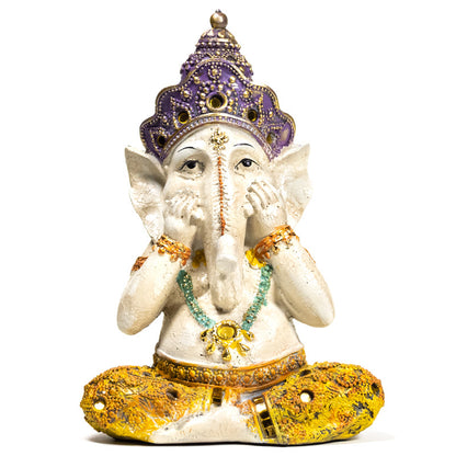 Αγαλμα Ganesh Speak no Evil (Μιλά Ειρηνικά)-Θεός της Τύχης .Διαστάσεις: 15 x 11,5 x 21,5 cm Βάρος: 650 g - mykarma.gr
