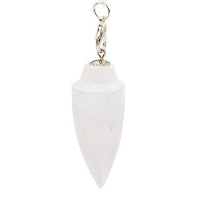 Εκκρεμές (Pendulum) - Σεληνίτης(Selenite) & 7 Chakra ημιπολύτιμες πέτρες.Μέγεθος 4,5 cm Βάρος 22 g - mykarma.gr
