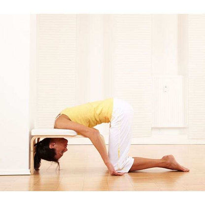 Bodhi Feetup Yoga Headstand - Σκαμνί Κεφαλής Yoga + δώρο αφίσα με ασκήσεις - μπεζ. Μέγεθος : 64 x 42 x 36 cm - mykarma.gr