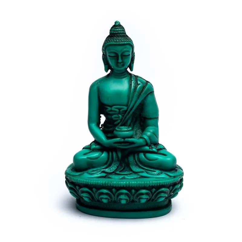 Αγαλμα Βούδας - πράσινο - ρητίνη  Διαστάσεις: 11 εκ - mykarma.gr