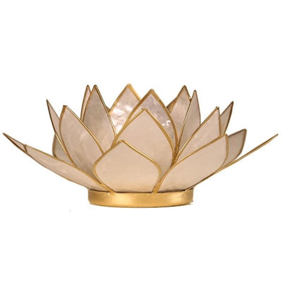 Lotus ατμοσφαιρικό φως Capiz: ανοιχτό μπεζ -  13,5 εκ. - mykarma.gr