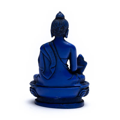 Άγαλμα του Medicine Buddha - Μπλε- Ιατρικό Βούδα - ρητίνη.Διαστάσεις: 11 εκ - mykarma.gr