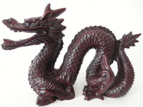 Fengshui Dragon- Δράκος με μπάλα Σύμβολο Δύναμης - κόκκινος -resin. Βάρος: 600 g Διαστάσεις: 19 x 13 (cm) - mykarma.gr