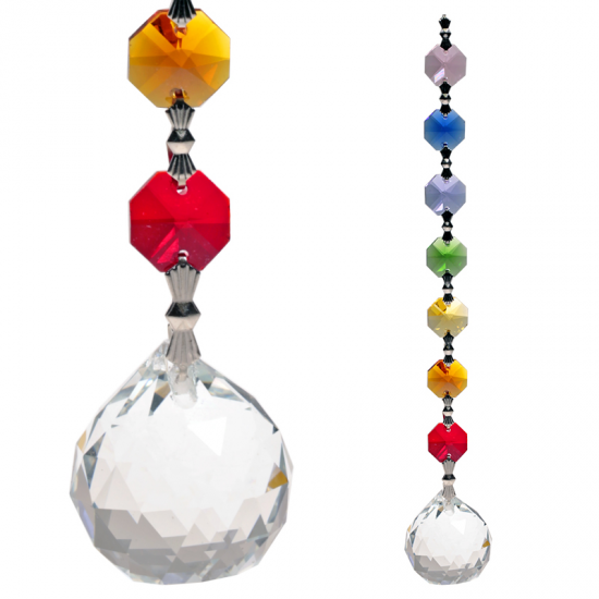 Κρύσταλλοι Feng Shui-Ενότητα Chakra Crystal String κρυστάλλινη διακόσμηση παραθύρων  20cm - mykarma.gr