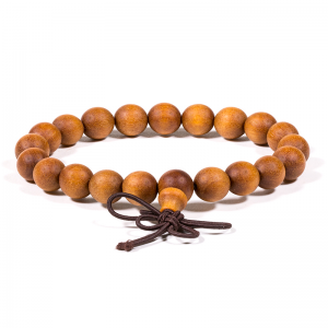 Mala / Βραχιόλι από Sandalwood - ελαστικό. Διαστάσεις: 0,8 cm. - mykarma.gr