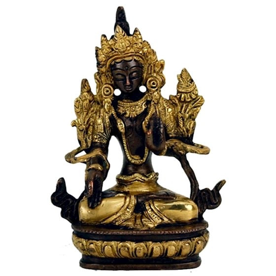 White Tara - Λευκή Τάρα. Μέγεθος: 13cm Βάρος: 600 γρ. Υλικό:Ορείχαλκος - mykarma.gr