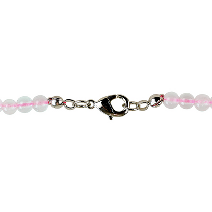 Κολιέ Rose Quartz-Ροζ Χαλαζίας.Διαστάσεις: 45 εκ. Διάμετροι πέτρας: ± 4 mm. - mykarma.gr