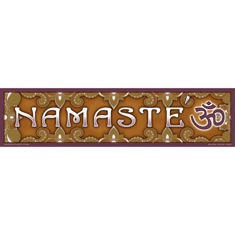 Κρεμαστά τοίχου - Αυτοκόλλητο Namaste.Διαστάσεις: 28 x 7 εκ - mykarma.gr