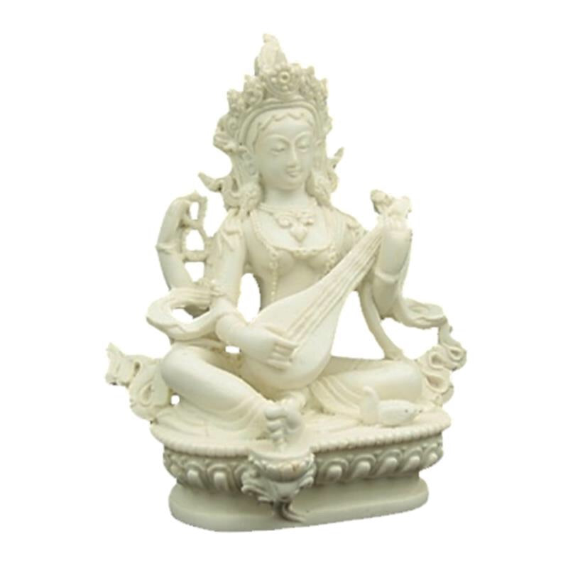 Άγαλμα Saraswati - λευκό.Διαστάσεις 15,5εκ. - mykarma.gr