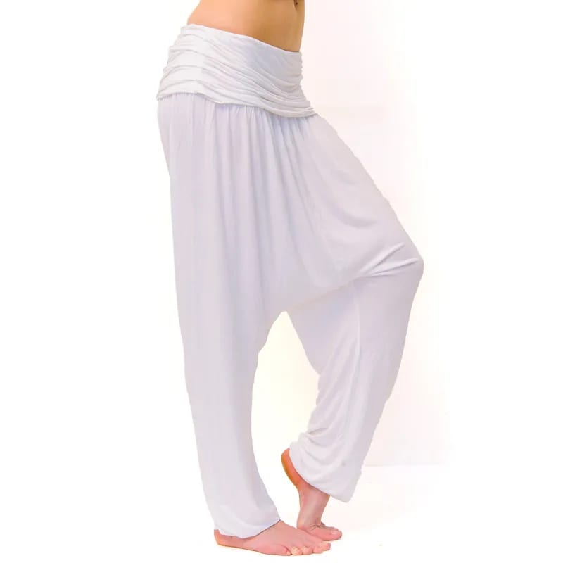 Γιόγκα Κολάν Yoga Pants Παντελόνα - Comfort Flow - λευκή  S-M - mykarma.gr