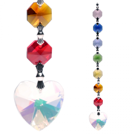 Κρύσταλλοι feng shui "Aurora Heart" Feng Shui κρυστάλλινη διακόσμηση 20cm - mykarma.gr