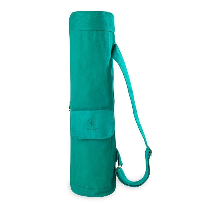 Gaiam Yoga Mat Bag Turquoise Sea- Υφασμάτινη τσάντα γιόγκα - τιρκουάζ/πράσινο  74 x 15 cm - mykarma.gr