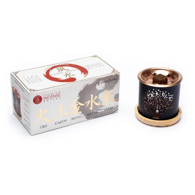 Σετ Aromafume Feng Shui :Καυστήρας Tree of Life + 5 x 3 τούβλα/θυμιάματα.Βάρος: 160 g - mykarma.gr
