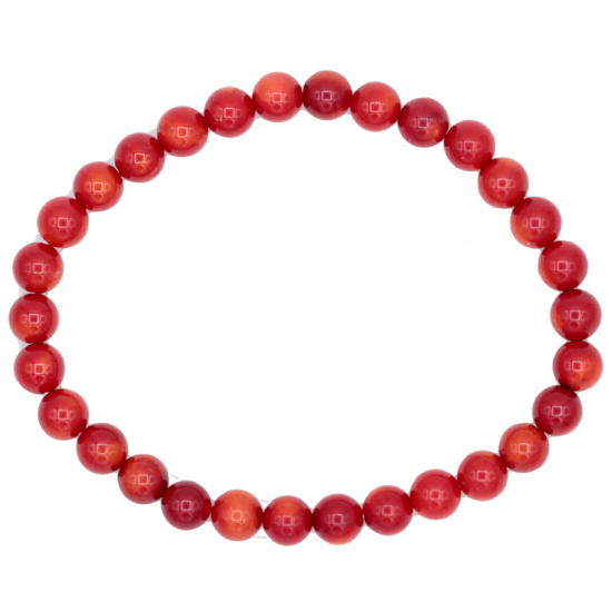 Ελαστικό Βραχιόλι Bamboo Coral.Διαστάσεις: 19 εκ Χάντρες ± 5mm. - mykarma.gr