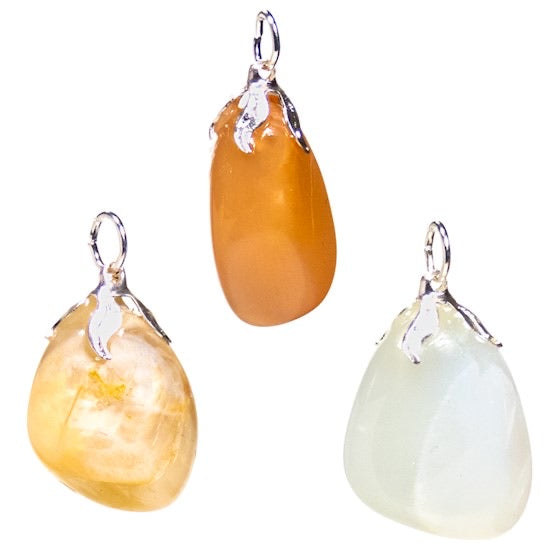 Κρεμαστό Μενταγιόν από Φεγγαρόπετρα(Moonstone).Διαστάσεις: 1,5 εκ.(Η συσκευασία περιέχει 1 τεμάχιο) - mykarma.gr