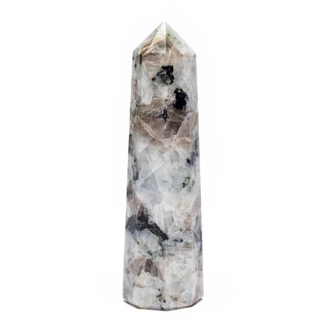 Φυσικό ορυκτό πέτρωμα-Οβελίσκος (Obelisk) Φεγγαρόπετρα(Rainbow Moonstone).Διαστάσεις: 10 x 2 cm - mykarma.gr