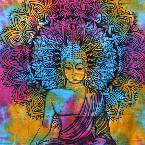 Κρεμαστά τοίχου-Κουβέρτα - Peaceful Buddha .Υλικο:βαμβάκι.Διαστάσεις: 200 × 130 cm - mykarma.gr
