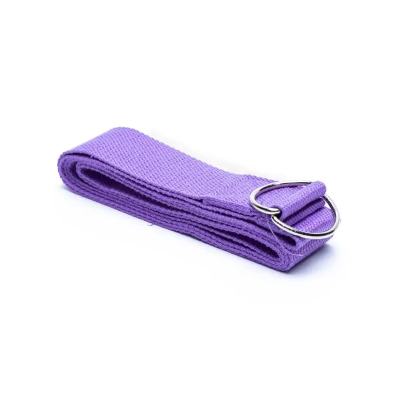 Ιμάντας Γιόγκα D-ring  βαμβάκι - light purple Διαστάσεις: 183 x 4 εκ - mykarma.gr
