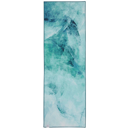 Gaiam Toweled Hot Yoga Mat - 2 σε 1  Στρώμα & Πετσέτα - Seafoam .Διαστάσεις: Μήκος: 173 εκ Πλάτος: 61 εκ Πάχος: 5 mm - mykarma.gr