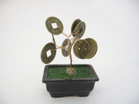 Feng Shui Coins-Μικρό «Δέντρο της Ζωής»με 9 τυχερά νομίσματα για Γούρι.Διαστάσεις: 5 x 7 cm - mykarma.gr