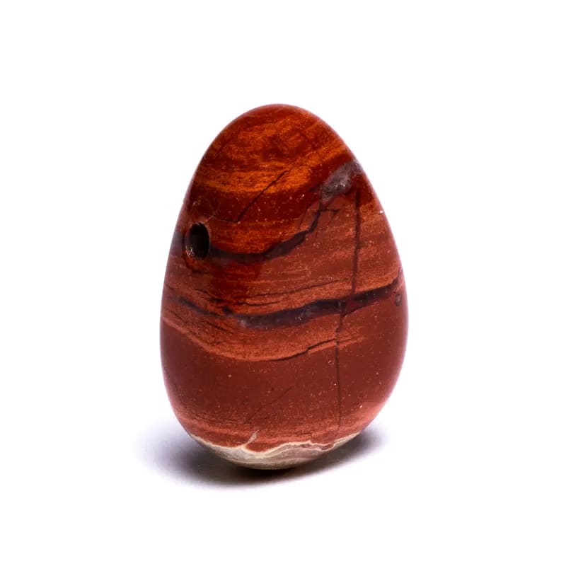 Jasper red -Κόκκινος Ίασπις- A ποιότητας - μενταγιόν (δεν περιλαμβάνεται κορδόνι) Διαστάσεις: 2,5-3,5 cm - mykarma.gr