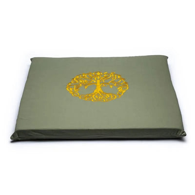 Meditation Mat Zabuton | Μαξιλάρι Διαλογισμού Zabuton (γέμιση αφρολέξ) - Tree of Life - Organic.Διαστάσεις 65 x 65 x 5 cm - mykarma.gr