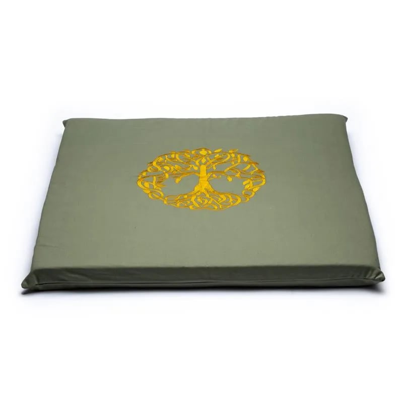 Meditation Mat Zabuton | Μαξιλάρι Διαλογισμού Zabuton (γέμιση αφρολέξ) - Tree of Life - Organic.Διαστάσεις 65 x 65 x 5 cm - mykarma.gr