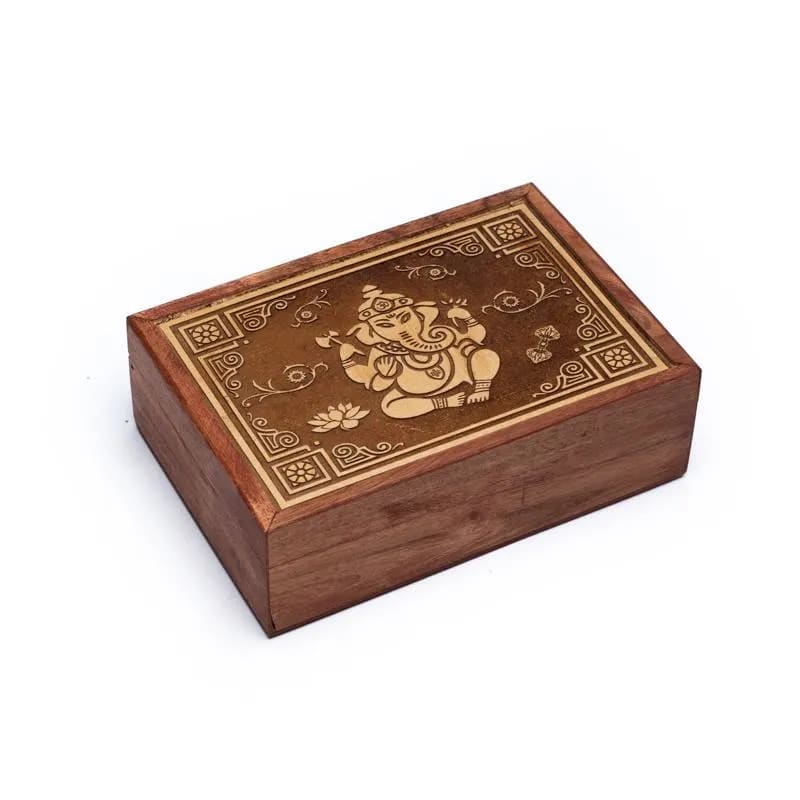 Κουτί Κοσμημάτων  Ganesh χαραγμένο 17,5x13x6,5 - mykarma.gr
