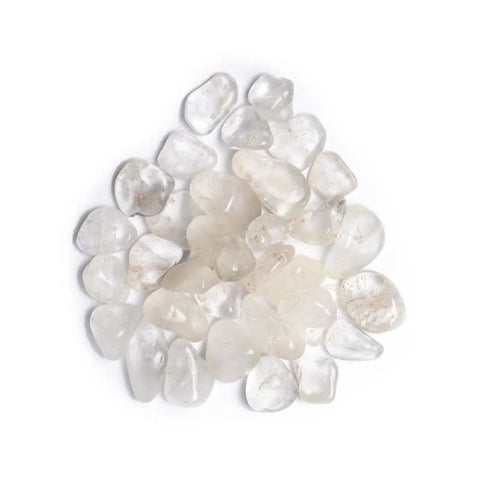 Φυσικό ορυκτό πέτρωμα - Λευκός Χαλαζίας (Rock Crystal) γυαλισμένες πέτρες .Μέγεθος: ±1-2 cm Βάρος 200 gr. - mykarma.gr