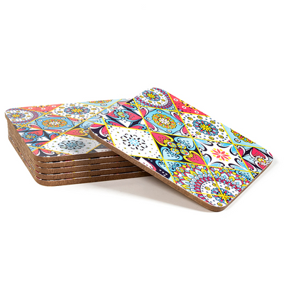 Σετ από 6 τετράγωνα σουβέρ Oriental  10 x 10 cm. - mykarma.gr