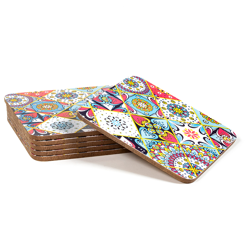 Σετ από 6 τετράγωνα σουβέρ Oriental  10 x 10 cm. - mykarma.gr