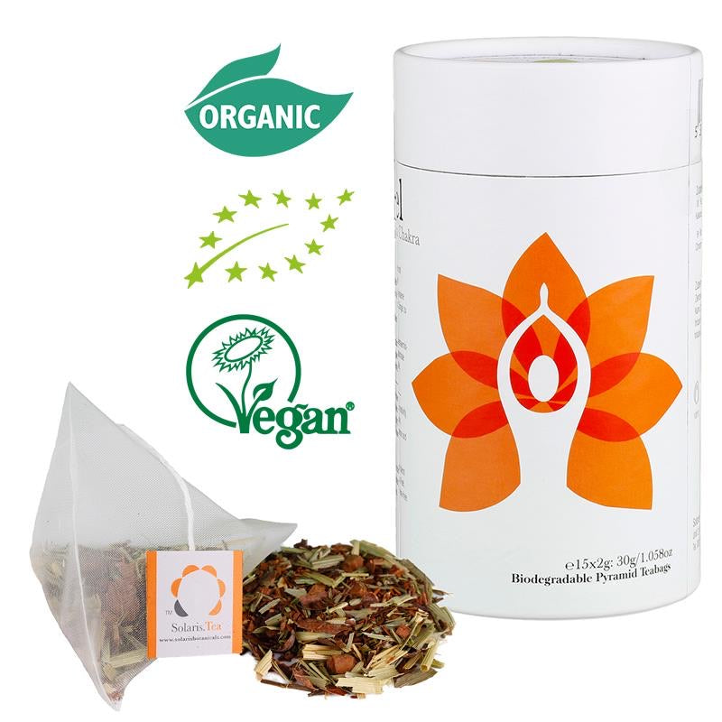 Solaris Vegan Οργανικό Τσάι Sacral 2o Chakra “I Feel”- χωρίς καφεΐνη - περιέχει roobios,βανίλια & φλούδα κακάο  15 φακελάκια x 2 g - mykarma.gr