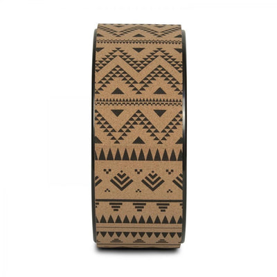 Bodhi - Yoga Wheel Samsara Cork Ethno Black-Τροχός Γιόγκα Block  32cm x 13cm - mykarma.gr