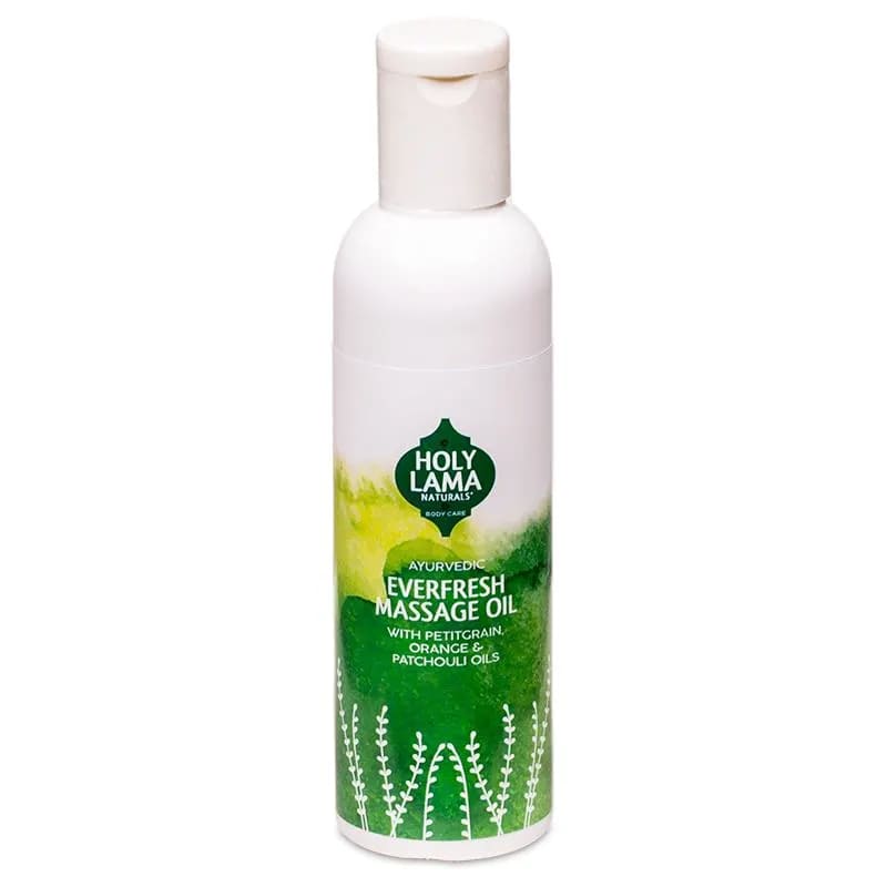 Holy Lama Ayurvedic Massage Oil Everfresh - Λάδι για Μασάζ  Ανανέωση με αιθέριο έλαιο Petitgrain, Πορτοκάλι και Πατσουλί  100 ml - mykarma.gr