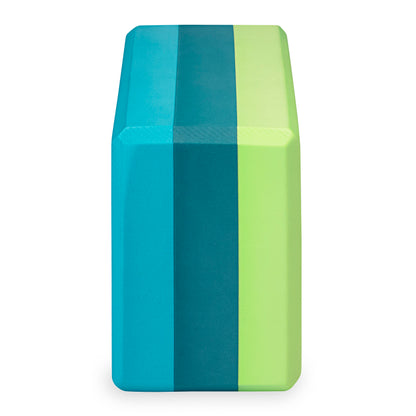 Gaiam -Yoga & Pilates block - τρίχρωμο . Διαστάσεις:23 cm x 15 cm x 10 cm. - mykarma.gr